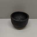 Black Wood Decorative Bowl, Wabi Sabi Textured Round Vintage Bowl, Home Decor for Centerpiece Tabletop Shelf