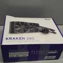 NZXT Kraken 240-240mm AIO CPU Liquid Cooler - Customizable 1.54"" Square LCD Display for Images, Performance Metrics and More - High-Performance Pump - 2 x F120P Fans - Black