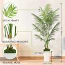 UPBUD Artificial Palm Tree, 6FT Tall Large Fake Tropical Areca Plants with White Tall Pot & 15 Artificial Leaves, Realistic Faux Palm Trees for Home Patio Poolside Office Porch Garden Decor