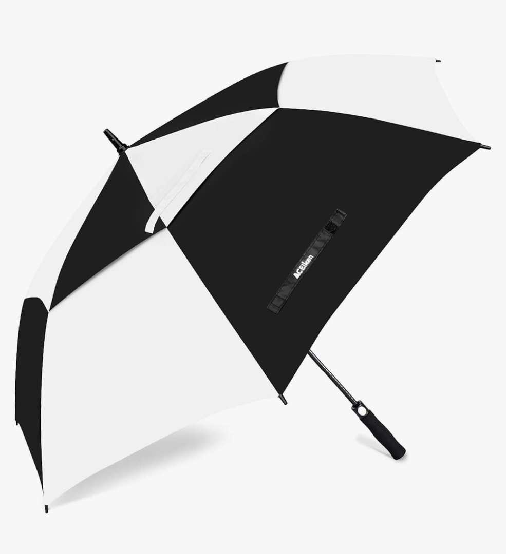 Golf Umbrella Large 58/62/68 Inch Automatic Open Golf Umbrella Extra Large Oversize Double Canopy Vented Umbrella Windproof Waterproof for Men and Women