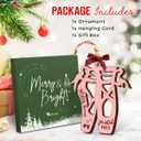 Ballerina Christmas Ornament 2025 - Wooden Pointe Shoe Ornaments for Tree - Ballet Slipper Gifts for Teen Girls, Women, Ballet Dancer Gifts for Dance Teachers, Instructors, Students