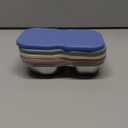 VITEVER 4 Pack Stainless Steel 2-Compartment Snack Containers with Lids, Reusable Snack Pack Containers, Lunch Box Accessories,Double Compartment Salad Dressing Containers to Go, 5.3 Oz