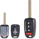 SUPALAND Key Fob Shell Case Replacement Fits for Honda Accord Civic CRV HRV 2013-2021 Keyless Entry Remote Control 4 Button Pad Cover MLBHLIK6-1TA MLBHLIK6-1T