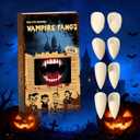 Vampire Teeth Fangs for Adults  Halloween Vampire Fangs for Cosplay with Adhesive, Vampire Accessories for Men Women (13151717)