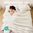 MUXHOMO King Size Comforter Set, All Season Ultra Soft Down Alternative Bedding - 3 Piece Lightweight Bed Set Includes 1 Comforter (104"x90") and 2 Pillow Shams (20"x36"), Ivory