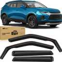 Nilight Durable in Channel Rain Guards for Chevy Blazer 2019 2020 2021 2022 2023 2024 2025 Window Deflectors, Vent Window Visors-4pcs
