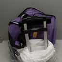 LUXJA Rolling Teacher Bag with Multiple Pockets and Bottom Support Pad, Multifunctional Teacher Tote Bag with Detachable Dolly (Patent Design), Purple