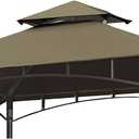 Eurmax USA High Performance Grill Gazebo Canopy Replacement Cover 5x8 BBQ Shelter Top(Cocoa)