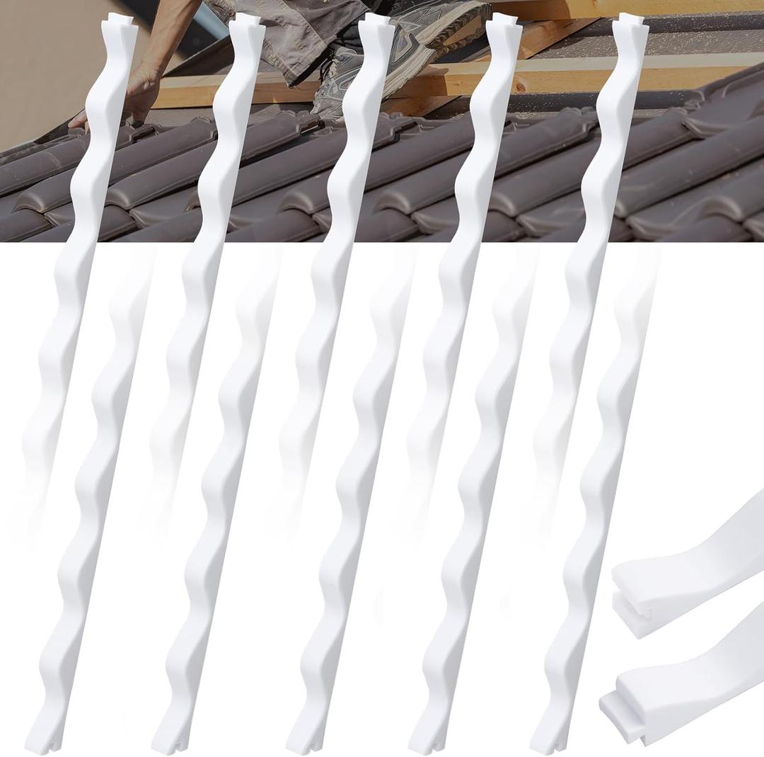 10 Pcs 36 Inch Foam Closure Strips for Metal Roofing Panels Weatherproof Roof Foam Closure Strips for Metal Corrugated Roofing Panels Hurricane Roof Maintainrepair Supplies (Wavy,White)