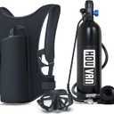 Scuba Tank H700 1.9L Mini Scuba Tank DOT Certified Reusable Diving Cylinder Kit Inflatable Pony Cylinders Up to 30 Minutes Underwater Breath Suitable Within 33ft