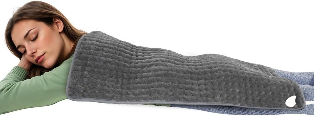 18" x 33" Large Heating Pad for Back, FSA Eligible Heat Pad, CooCoCo HSA Eligible XXXL Heated Pad for Period Cramps, 6 Heat Settings, Auto Off, Moist Heat