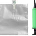 Miupoo Clear Plastic Inflatable Air Packaging Protector Bag with Free Pump - Cushion Blocking Bag, 8x8 Inches, 50 Pieces