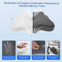 Pain Relief Cervical Pillow for Neck Support, Adjustable Ergonomic Pillow Cozy Sleeping, Odorless Orthopedic Memory Foam Pillows, Contour Bed Pillow for Side Back Stomach Sleeper