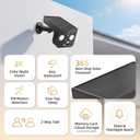 Solar Security Cameras Wireless Outdoor, 2K Solar Powered WiFi Camera, IP65 Waterproof, AI Motion Detection, Color Night Vision, Cloud & SD Card Storage, Outside Cameras for Home Security 2 Pack
