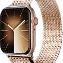 LULULOOK Band Compatible with Apple Watch 49/46/45/44/42/41/40/38mm, Stainless Steel Milanese Mesh Loop Magnetic Clasp iWatch Band for Apple Watch Ultra 3/2 Ultra Series 10 9 8 7 6 5 4 3 2 1 SE2 SE