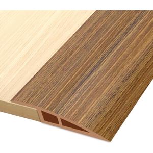 Vinyl Door Threshold Flooring Transition Strip Self Adhesive Carpet Edging Strip for Laminate Doorway Edge Threshold from 1/5" to 2/5" (Light Brown Wood Grain, 3.3 Ft)