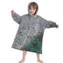 Wearable Blanket Hoodie for Kids Oversized Sherpa Blanket Hoodie for Kids Boys Girls Toddler 2-6YR,Game Controller