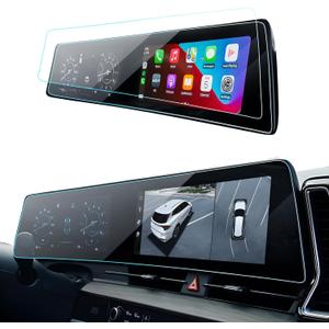 2PCS Car Screen Protector for 2023 2024 Kia Sportage (SX/SX Prestige/Sportage X-Pro/Sportage X-Pro Prestige) Accessories Navigation & Dashboard Nano Screen Protector Cover 12.3''