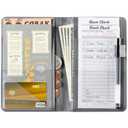 CoBak Server Book – Compact Organizer with Clear and Money Pockets, Pen Holder, Fits Apron Perfectly, Leather Waitress Book