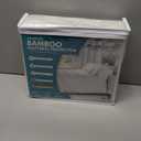 PlushDeluxe Premium Bamboo Mattress Protector  Twin Size, Waterproof, & Ultra Soft Breathable Noiseless Washable Bed Mattress Cover for Comfort & Protection - White