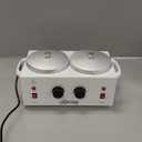 Professional Waxing Kit Wax Warmer Double Pot Wax Heater Machine for Hair Removal, Large Waxing Pot for Spa Salon Beauty Esthetician Home, with Adjustable Temperature Set, 50 Stick(White)