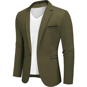 COOFANDY Men's Casual Blazers Sport Coats Slim Fit Cotton Sport Jackets 1 Button Lightweight Suit Jackets, Green, Medium