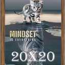 20x20 Frame Rustic Brown, Distressed 20x20 Picture Frame, Art Pic Hanging Poster Frame, 20 by 20 Gallery Family Concert Portrait Wall Photo Frame Anniversary/Birthday/Wedding/Thank you/Christmas Gift