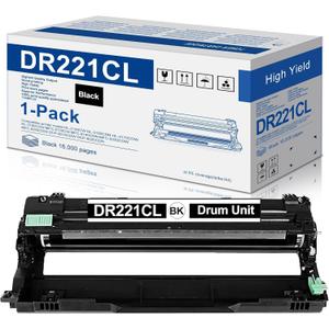 DR221CL Black Drum Unit 1 Pack Replacement for Brother DR221 DR-221CL Drum Unit for MFC-9340CDW MFC-9330CDW MFC-9140CDN HL-3140CW HL-3150CDN MFC-9130CW HL-3170CDW Printer (DR221CL, Not Toner)