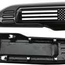 Pair Custom Vents 3D Badge Emblems 6.6L USA Flag Replacement for 2024-2025 2500HD 3500HD 6.6L Gas V8 Vents 86790678 (Black White Flag)