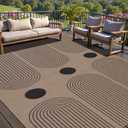 Tangsoo Easy Jute 6x9 Washable Area Rugs,Large Non-Slip Outdoor Carpet