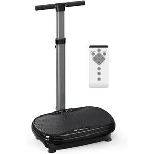MERACH Vibration Plate Exercise Machine, Vibration Plate for Lymphatic Drainage Weight Loss, Vibrating Plate Exercise Machine with Handrails, Exercise Equipment for Women Men Home