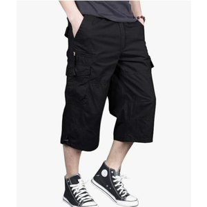 MAGNIVIT Men's Capri Long Elastic Cargo Shorts Below Knee Shorts 3/4 Cotton Cargo Casual Shorts with Multi-Pockets, Grey, 38 MAGNIVIT Men's Capri Long Elastic Cargo Shorts Below Knee Shorts 3/4 Cotton Cargo Casual Shorts with Multi-Pockets, Grey, 38