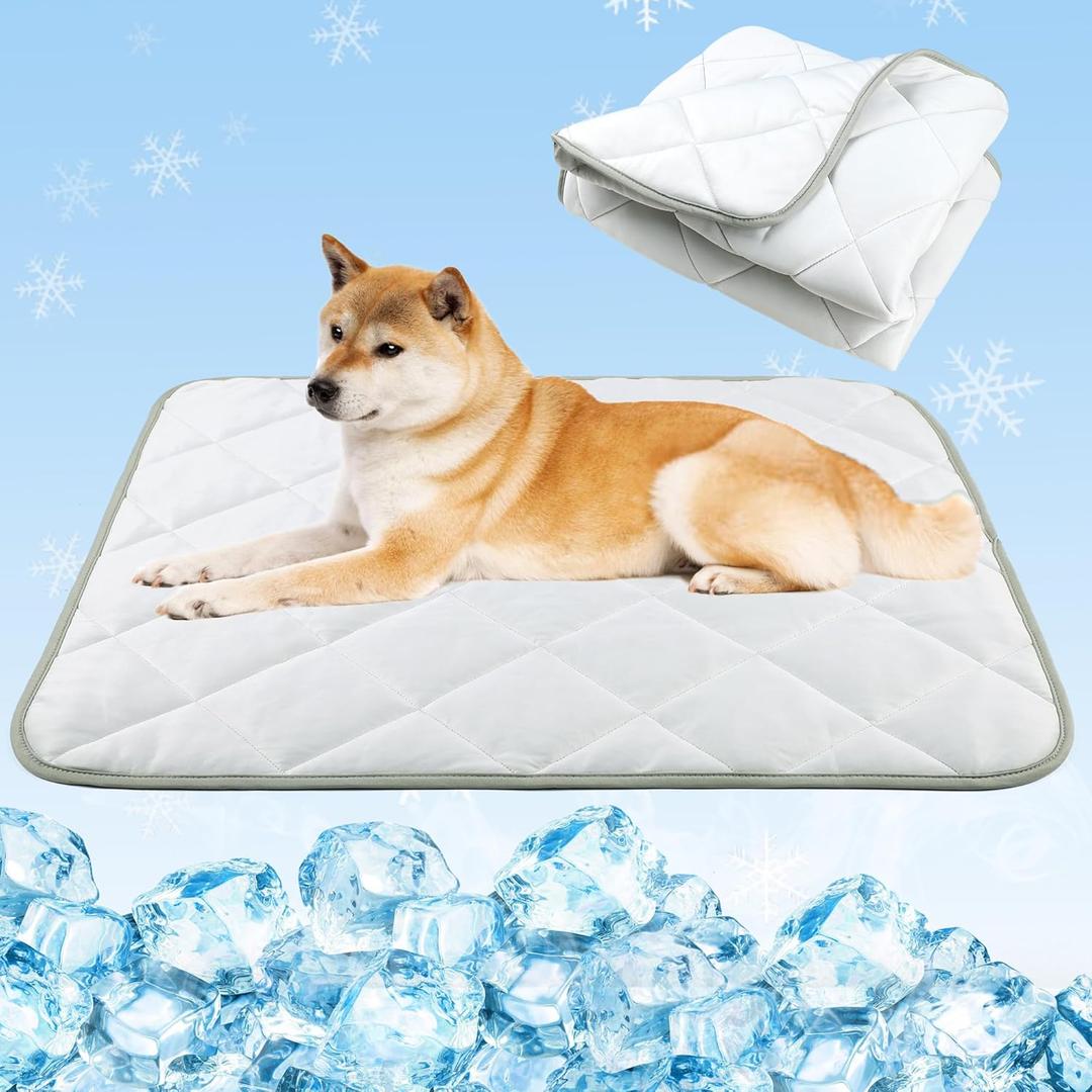Dog Cooling Mat, Cat Self Cool Ice Pads,Lightweight Pet Pad Blanket Bed Cover,Puppies Summer Cool Tech Fabric,Washable Dog Sleeping Mat for Home & Outdoor,Keep Cooling for Pets