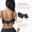 FeelinGirl Full Coverage Push Up Womens Bras with Support and Lift Wireless Seamless Plus Size Minimizer Bra Black XXL