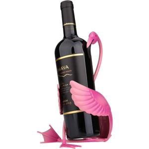 Tooarts Flamingo Wine Holder Wine Shelf Metal Sculpture Home Crafts Decoration