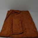 Andency Burnt Orange Twin/Twin XL Comforter Set, Twin Bed Comforter for College Dorm Girls Boys Kids Boho Terracotta Soft Warm Cute Comforter, 2 Pieces Aesthetic Chevron Bohemian Bedding Set