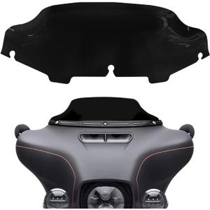 6" Windshield Windscreen for 2014-2024 Harley Davidson Touring Street Glide Electra Glide/Ultra Limited/Tri Glide FLHT FLHX FLHXS FLHTK, Black