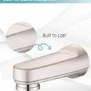 Metal Pull Down Bathtub Spout with Diverter, 5-1/4" Length, Repair Part Tub Spout, Rebuilt with RP33794& RP12307, Brushed Nickel