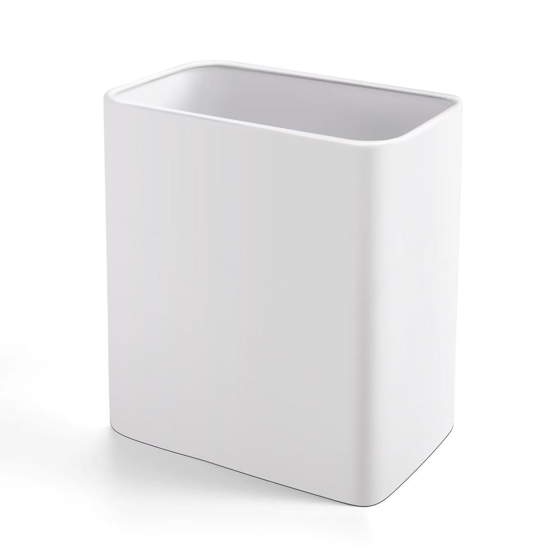 Mbillion Small Bathroom Trash Can 2.1 Gallon Wastebasket, Modern Metal Garbage Can Office Waste Basket, Matte Black Stainless Steel Trash Bin for Bedroom, Home Office, Toilet, rv, Near Desk, Under Sink