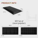 Peel and Stick Headboard Black Upholstered Wall Panels, 6 Panels Sized 7.8" x 15.7", 3D Anti-Collision Soundproof Self-Adhesive Wall Panel for Bedroom, 6PCS-7.8" x 15.7"