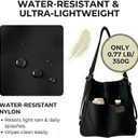 Women's Convertible Backpack Purse - Water-Resistant Nylon Travel Bag - Large Capacity 3-Way Shoulder Tote & Daypack