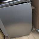 EKO Hudson Matte Stainless 75 Liter/20 Gallon Step Trash Can with Rear Trash Bag Storage Compartment