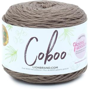 (1 Skein) Lion Brand Yarn Coboo Yarn, Taupe