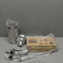 Cocktail Shaker Set, 18/8 Food-Grade Stainless Steel Mixology Bartender Kit 10-Piece Bar Tools with Stylish Bamboo Stand - Rust-Proof & Dishwasher Safe - Professional Martini Shaker Gift for Men, Dad