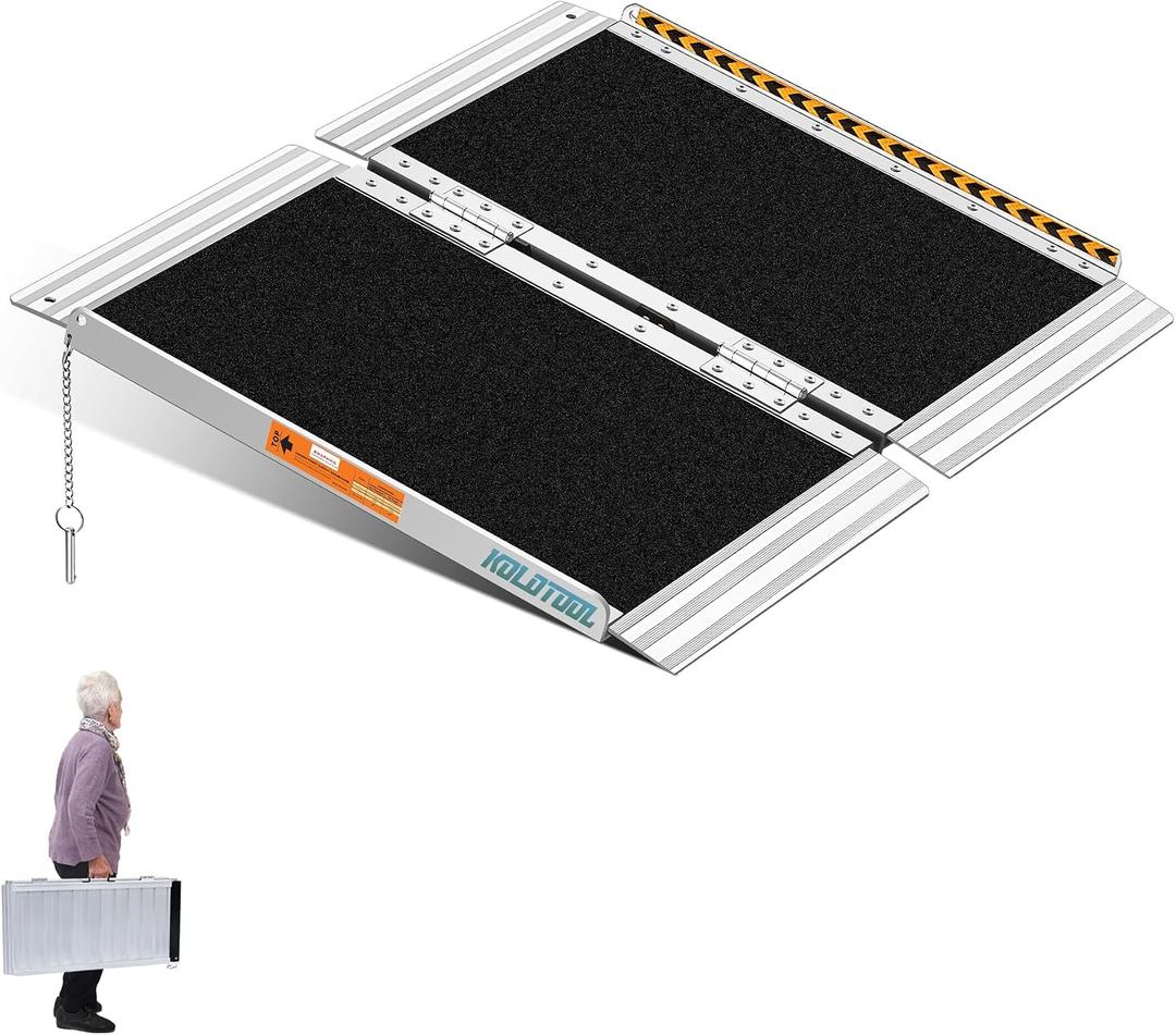 Portable Wheelchair Ramps 2FT for Home Steps, Non-Skid, Aluminum
