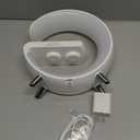 Smart Light Sound Machine with Wireless Charger, Music Rhythm Atmosphere Light, Bluetooth Speaker, Clock Alarm, Button and APP Control (White)