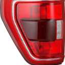Halogen Tail Lights W/Blind Spot(Module NOT Included) Compatible With 2021-2023 Ford F150 XL, XLT Pickup Taillight Rear Brake Lamp Signal Assembly with Bulbs Left Driver Side ML3Z13405C