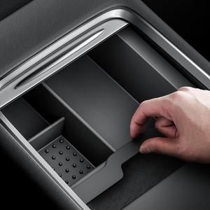REEVAA 2025 Tesla Model Y Center Console Organizer Tray Accessories [Shockproof, No-Noise] for Tesla Model Y 2025-2020 [Not Fit for New Model Y], Silicone Edition, 1PCS