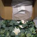 MISSPIN 8FT Eucalyptus and Willow Leaf Garland with Artificial Flowers Fake Flower Peony Rose Vine Greenery Decorative Wall Hanging Plant for Spring Wedding Arch Backdrop Door Arrangement Party Decor (White)