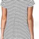 Alaster Women’s Casual Summer T Shirt Dress Loose Short Sleeve Tunic Dress with Pocket for Women (Gray, S)